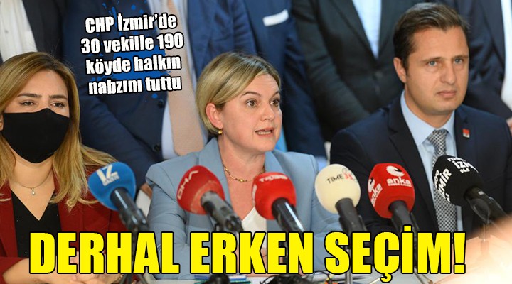 CHP 30 vekille halkın nabzını tuttu...  DERHAL ERKEN SEÇİM 