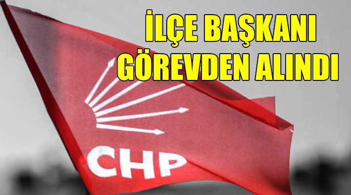 CHP İzmir de o ilçe başkanı görevden alındı