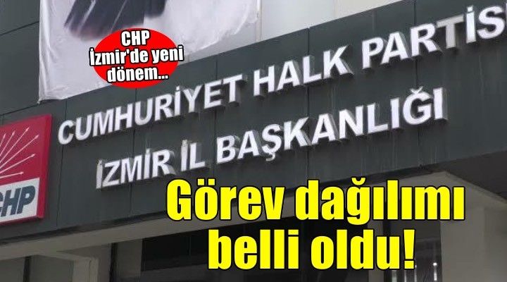 CHP İzmir'de yeni il yönetiminin görev dağılımı belli oldu!