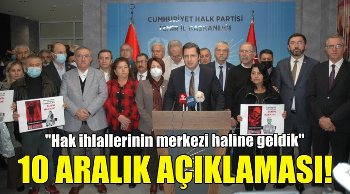 CHP İzmir den  10 Aralık  açıklaması!