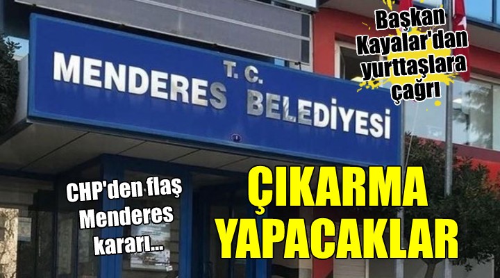 CHP İzmir den Menderes çıkarması...