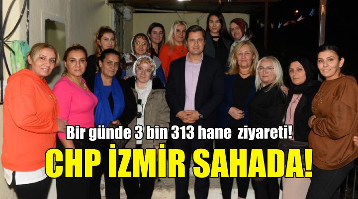 CHP İzmir den bir günde 3 bin 313 hane ziyareti!