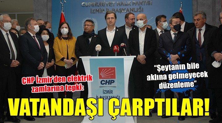 CHP İzmir den elektrik zamlarına tepki...