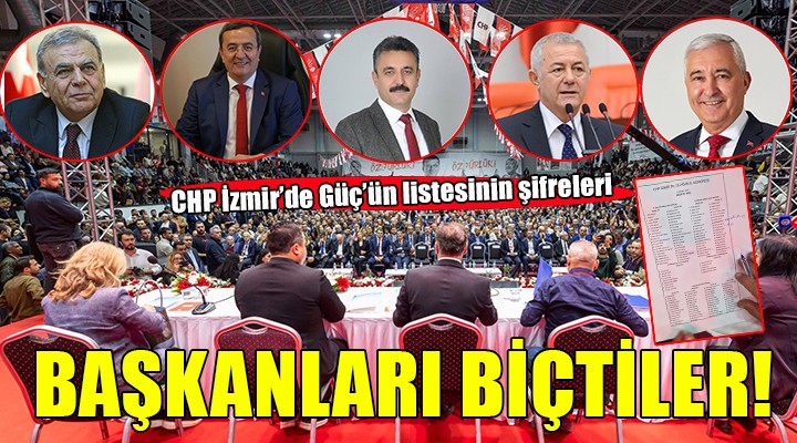 CHP de Güç ün listesinin şifreleri... BAŞKANLARI BİÇTİLER!