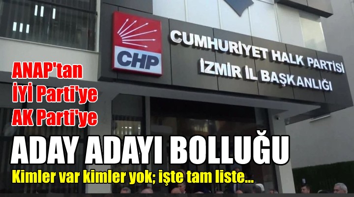 CHP İzmir de aday adayı bolluğu, yerlilere yer kalmadı... İşte tam liste...