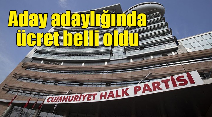 CHP de adaylık süreci ve ücreti belli oldu