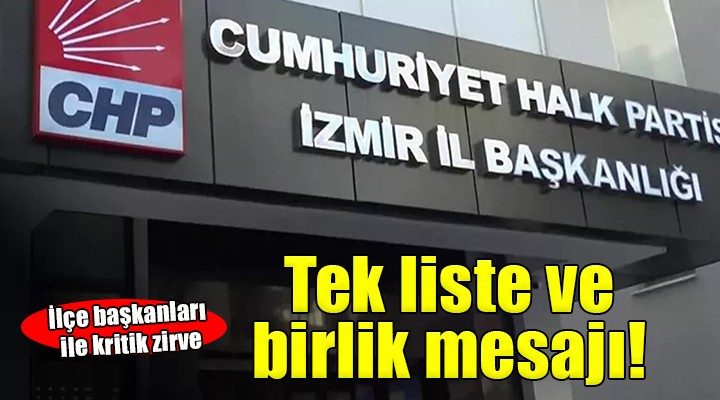 CHP de ilçe başkanları ile kritik zirve...