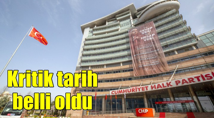 CHP de kritik gün belli oldu...