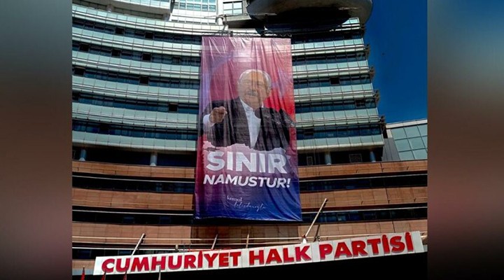 CHP den  Sınır Namustur  afişi...