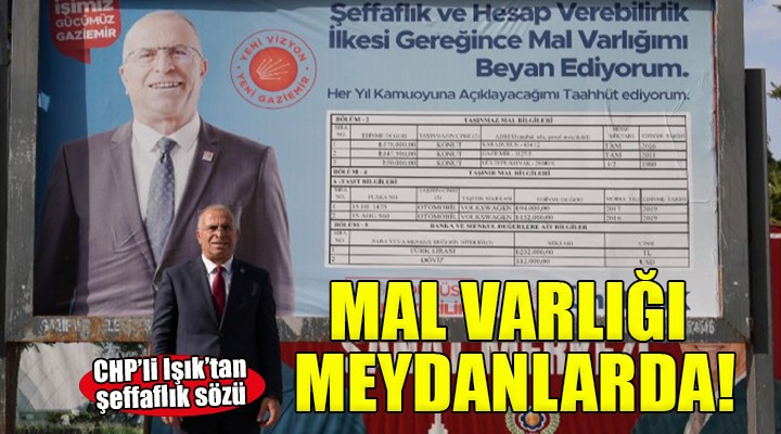 CHP li Işık mal varlığını ilçe bilboardlarına astırdı!