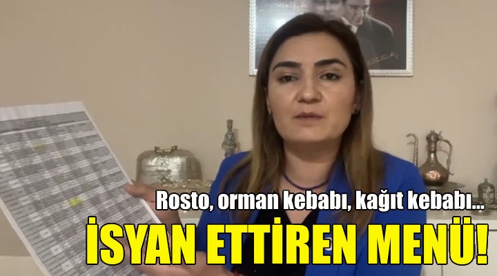 CHP li Kılıç, Geri Gönderme Mezkezi ndeki menüye isyan etti!