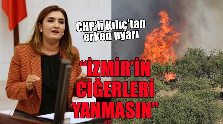 CHP li Kılıç tan erken uyarı...  İZMİR İN CİĞERLERİ YANMASIN 