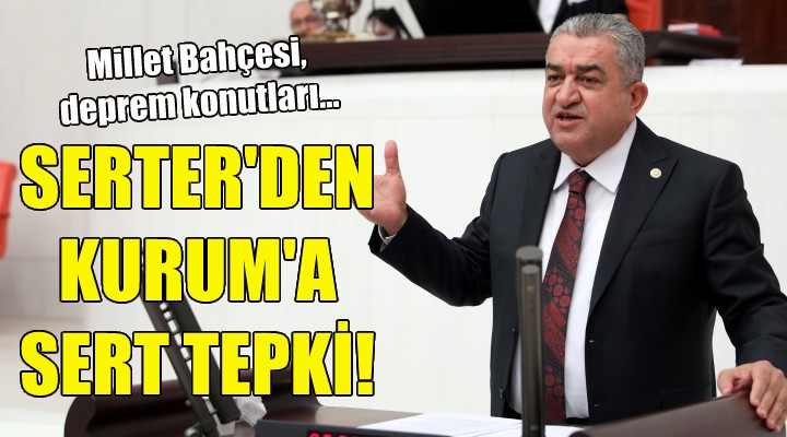 CHP li Serter den Bakan Kurum a tepki!
