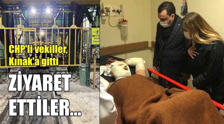 CHP li vekiller, yaralı madencileri ziyaret etti