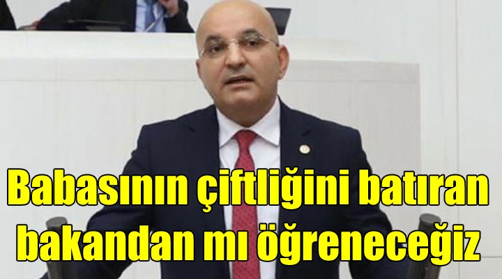 CHP’li Polat: Tarımı babasının çiftliğini batıran Bakan’dan mı öğreneceğiz?