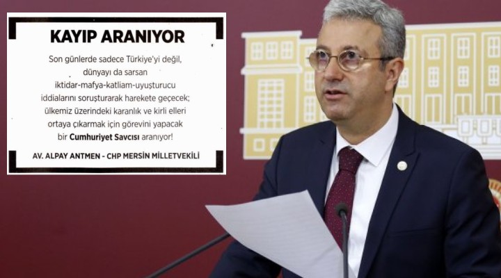 CHP’li vekilden  Cumhuriyet Savcısı aranıyor  ilanı!