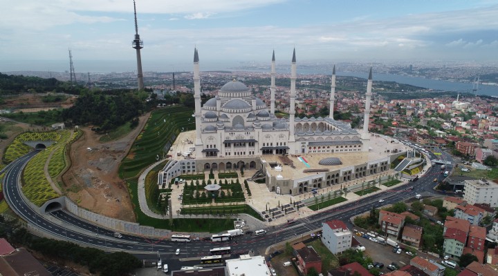 Çamlıca Camii havadan görüntülendi