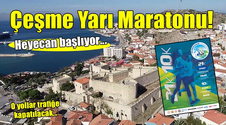 Çeşme Yarı Maratonu başlıyor...