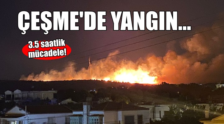 Çeşme de makilik alanda yangın...