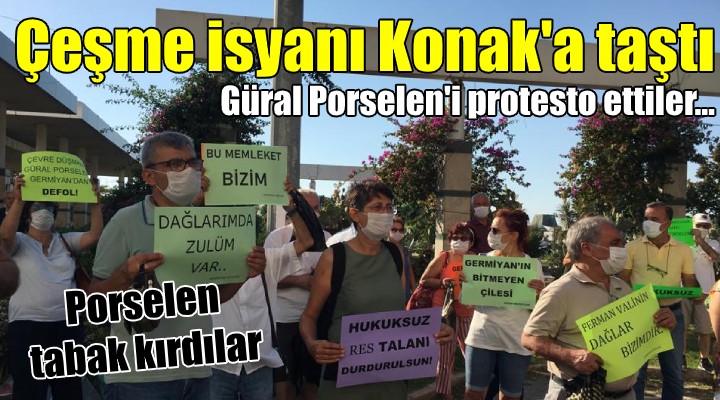 Çeşme isyanı Konak Meydanı na taştı! Güral Porselen i protesto ettiler...