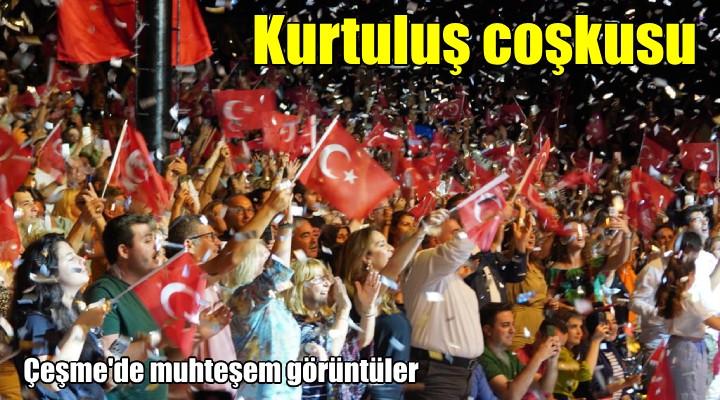 Çeşme ve Alaçatı da kurtuluş coşkusu