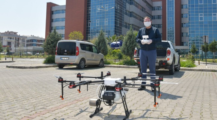 Çiğli de drone ile dezenfekte