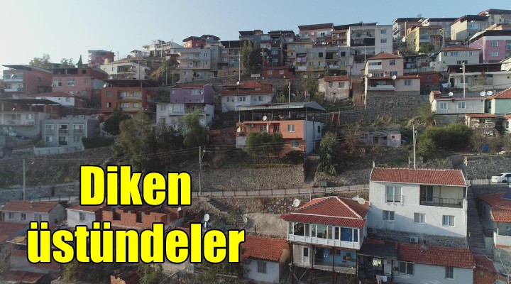 Çiğli de heyelan meydana gelen mahallede vatandaşlar tedirgin