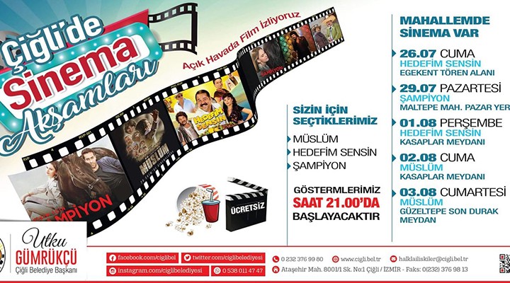 Çiğli de sinema akşamları