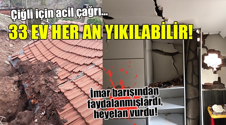 Çiğli yi heyelan vurdu... 33 EV YIKILMA TEHLİKESİ İLE KARŞI KARŞIYA!