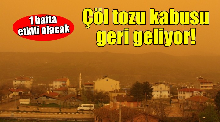 Çöl tozu kabusu geri geliyor... 1 hafta etkili olacak!