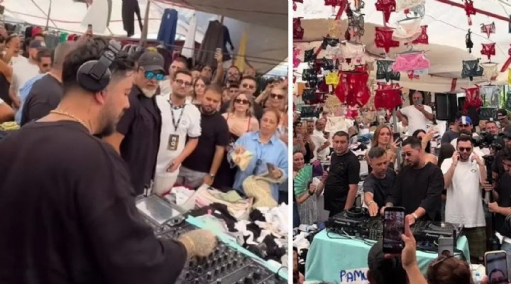 DJ Mahmut Orhan’dan Alaçatı’da sürpriz performans: Semt pazarı festival alanına döndü
