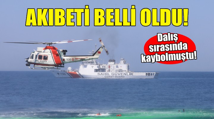 Dalış sırasında kaybolmuştu... Akıbeti belli oldu!