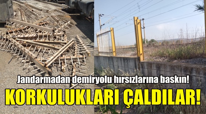 Demiryolu korkuluklarını çaldılar!