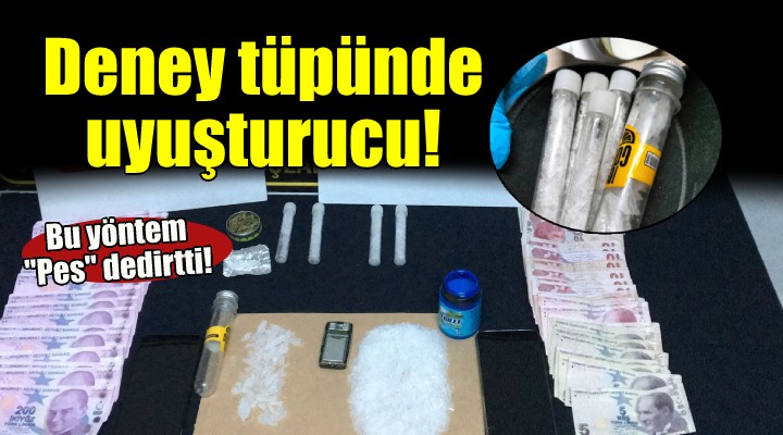 Deney tüpüyle uyuşturucu ticareti!