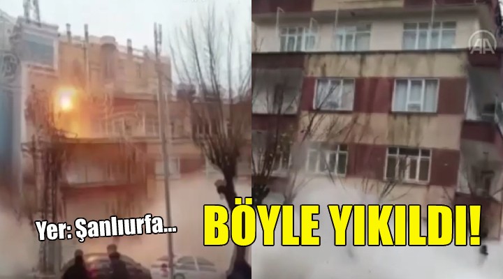 Depremde hasar gördü... Böyle yıkıldı!