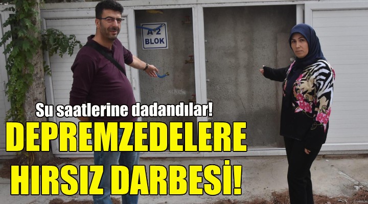 Depremzedelere bu kez de hırsız darbesi!