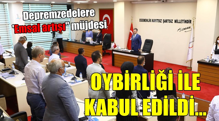 Depremzedelere emsal artışı müjdesi... Oy birliği ile kabul edildi!