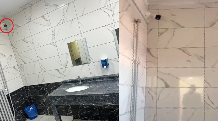 Devlet okulu tuvaletinden kamera çıktı!