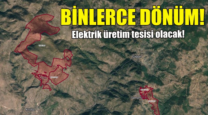 Dikili de binlerce dönümlük arazi elektrik üretim tesisi olacak!