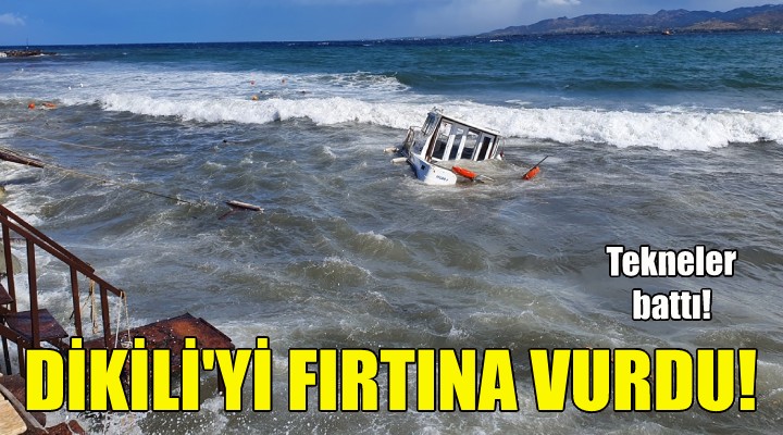 Dikili yi fırtına vurdu!