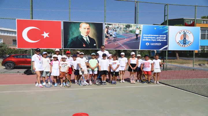Dikili’de çocuklar tenis ile buluşuyor