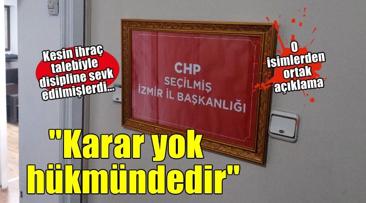 Disipline sevk edilen başkanlardan ortak açıklama...