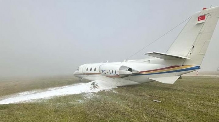 Diyarbakır da özel jet pistten çıktı