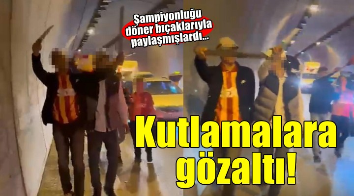 Döner bıçağıyla şampiyonluk kutlamasına 2 gözaltı