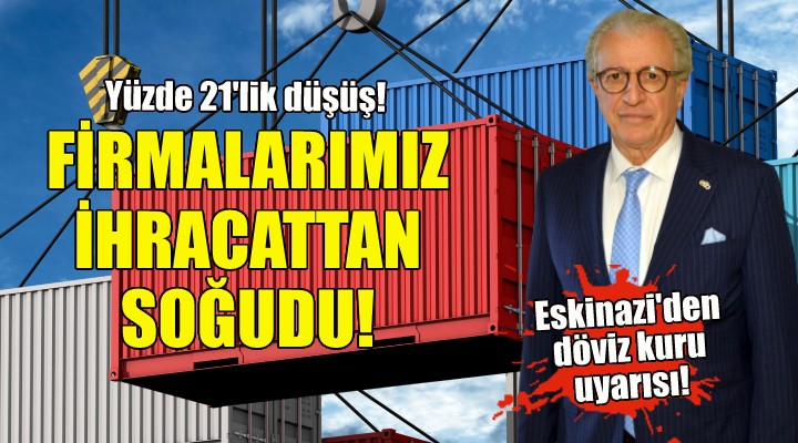 Döviz kuru Egeli ihracatçıları da vurdu... Yüzde 21 lik düşüş!