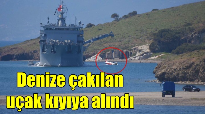 Düşen uçak denizden çıkarıldı