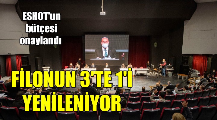 ESHOT un bütçesi onaylandı... FİLONUN 3 TE 1 İ YENİLENİYOR