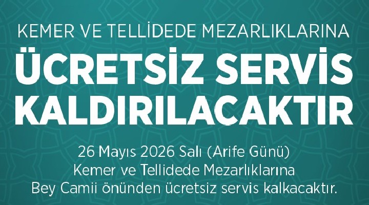 Efeler Belediyesi nden arife günü ücretsiz ulaşım desteği