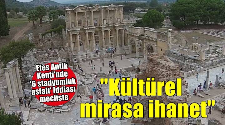 Efes Antik Kenti'nde '6 stadyumluk asfalt' iddiası mecliste