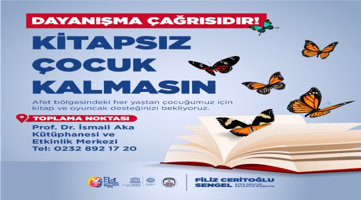 Efes Selçuk Belediyesi nden deprem bölgesi için kitap çağrısı!